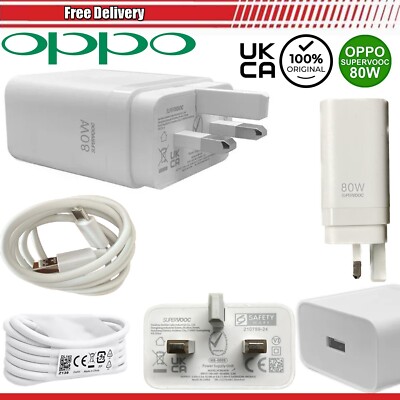 Genuine Oppo Super VOOC 80W Charger Plug Cable For FIND