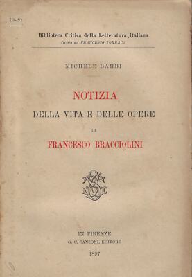 Barbi, Michele..NACHRICHTEN AUS DEM LEBEN UND DEN WERKEN VON FRANCESCO BRACCIOLINI