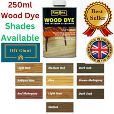 Rustins Wood Dye Quick Drying, Non-Fading and Non-Bleeding All Colours 250ml