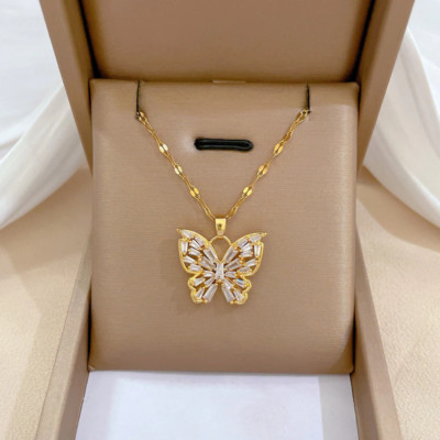 おすすめ【8 by YOOX】ANGEL & BUTTERFLIES NECKLACE ネックレス