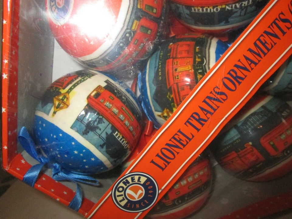 Lionel Tren Navidad Redondo Adornos Set De 14 BOLAS ADORNO LOTE NUEVO Foto 2 de 4