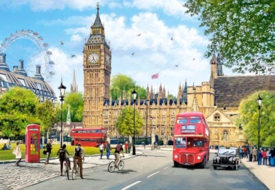 Castorland Busy Morning in London 1000 Piece Jigsaw Puzzle