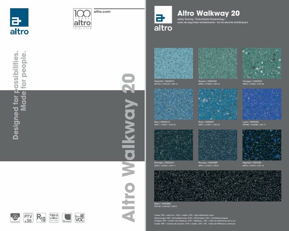 Altro Walkway 20 Anti Slip Flooring! Non Slip Vinyl / VM20 Safety Floor ...