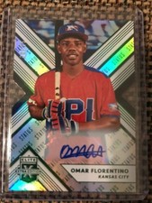 OMAR FLORENTINO 2018 Panini Elite Extra Edition GREEN STATUS AUTO 24/25