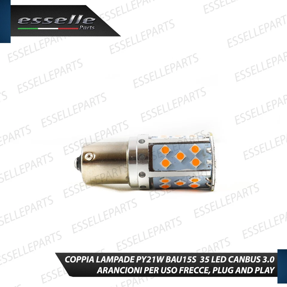 COPPIA LED PY21W CANBUS VW MULTIVAN MK5 V CON FARI ALOGENI FRECCE ANTERIORI - Immagine 4 di 4