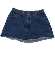 Vintage Lee dark wash high waisted short sz 32 summer cutoffs frayed casual 90s