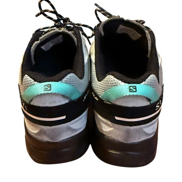 SALOMON Mint Green & Black X-Alp Leather Sneakers Size 6/7 | eBay