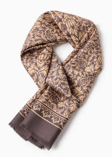 100% mulberry Silk twill Scarf men women neckerchief Wrap floral yellow BL1-13 - Image 2 of 4