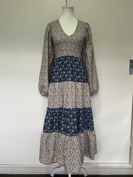 Sportsgirl dress 4 long sleeve fit & flare 100% Cotton Midi Item24