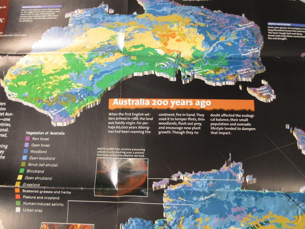 Australia Under Siege National Geographic Map July 2000 | eBay