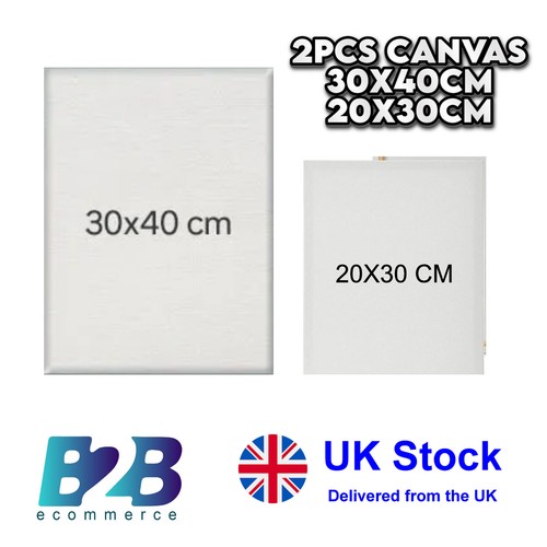 2PCS Artist Plain Blank White Canvas Large Small Painting Sketching Artist Board - Picture 4 of 6