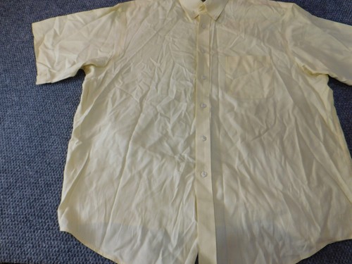 Roundtree & Yorke Mens Shirt Extra Large yellow classic button up casual - Picture 3 of 10