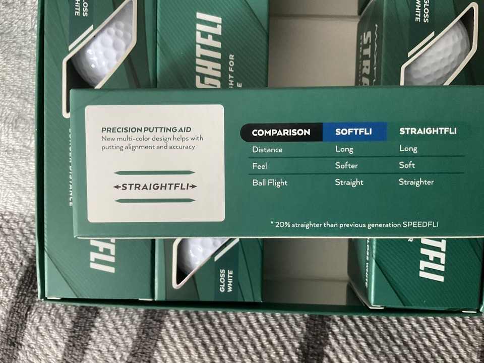 New Maxfli StraightFli Golf Balls White 12Pack eBay