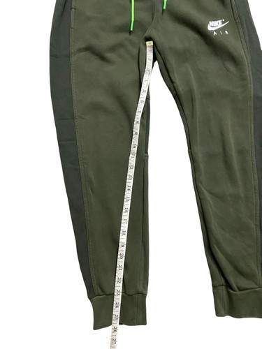 Nike Air Fleece Pants Mens Small (30x25) Army Green Relaxed Taper Stretch DD6348 - Picture 10 of 11