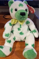 Ty Inc St. Patrick  s Clover The Shamrock Bear Beanie Baby Mint With Mint Tags