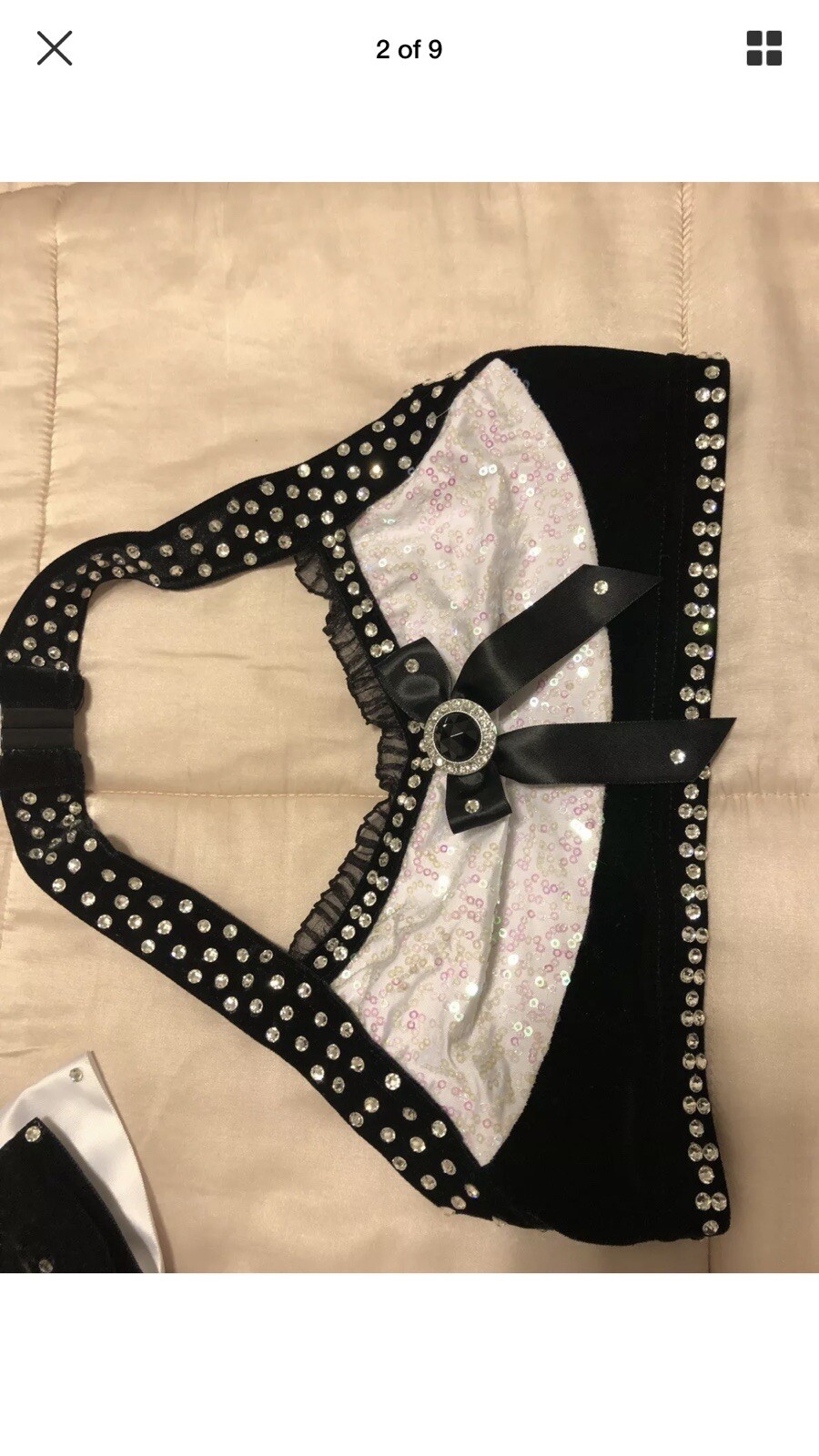 Dance Competition costume Child XL black white - image 2