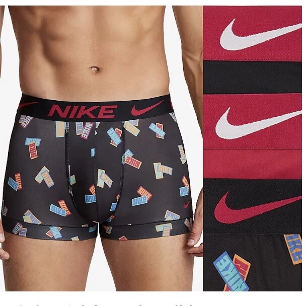 Nike essential micro bauletto uomo X LARGE confezione da 3. Nero e Rosso. Nuovo con etichetta