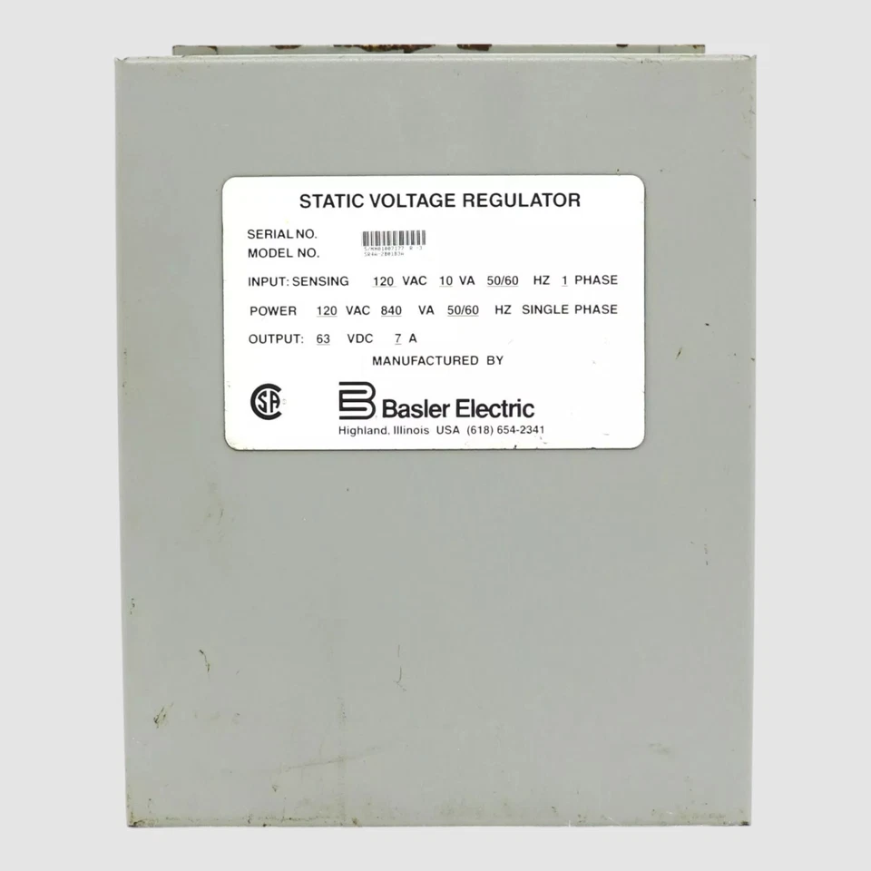 BASLER ELECTRIC SR4A-2B01B3A STATIC VOLTAGE REGULATOR SR4A2B01B3A - Image 2 of 4