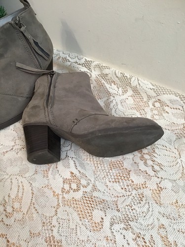 Old Navy - Ankle Boots - Womens - Size 6- Stacked Heels - Olive / Gray- 23077 - Bild 5 von 8