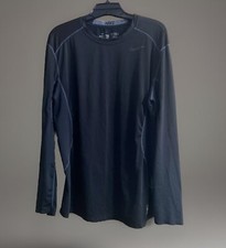 Nike Pro Compression Shirt Sz L Mens Long Sleeve Dri Fit Pro Combat Fitted Black