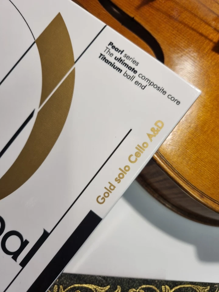 SPR'25 For-tune Opal Gold Cello 4/4 Professional String set D, A  Pearl Series - Image 3 of 4
