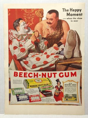 1937 Beech-Nut Gum The Happy Moment When The Show Is Over VINTAGE PRINT AD LM37
