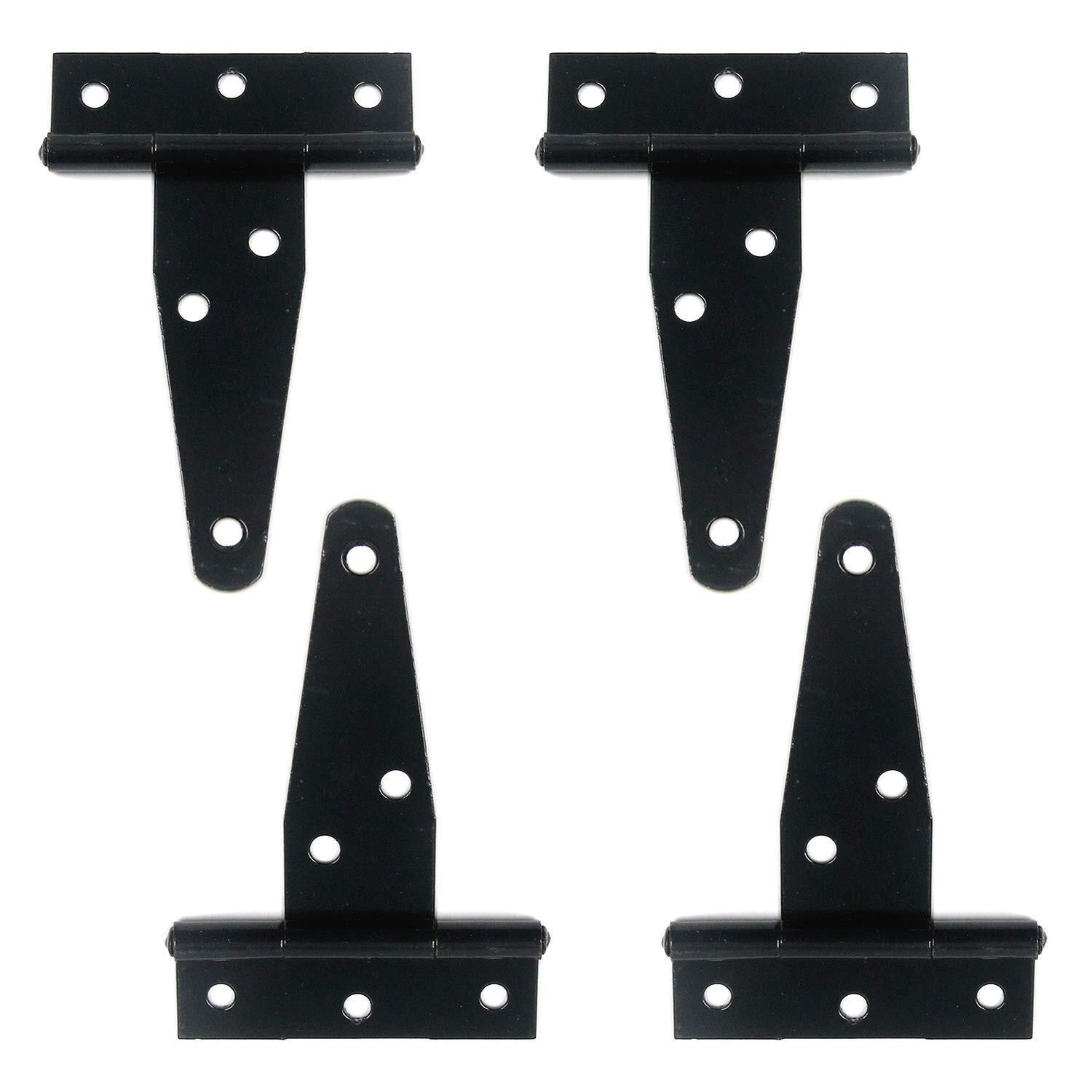 4-Pack Decorative T-Hinges for Doors, Gates, Cabinets, and Sheds