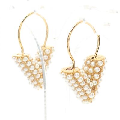 LOUIS VUITTON boucle d'oreilles hoop essential V pearl