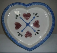 HEART SHAPED CERAMIC BAKING DISH 9" VALENTINES DAY