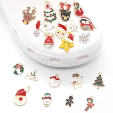 20pc Christmas Holiday Shoe Charms Shoe Buckle Decor for Croc Bracelet Wristband