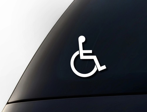 Confezione da 4 adesivi premium decalcomanie disabilità - Migliora la sicurezza stradale/parcheggio - Foto 2 di 3