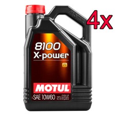 Case Of 4 Motul 8100 X-power Full Synthetic 10w-60 Engine Motor Oil 5l Case Of 4 Motul 8100 X-power Full Synthetic 10w-60 Engine Motor Oil 5l