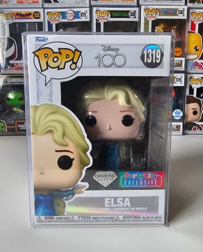 Funko Pop! #1319 Disney - Elsa (Diamond) - Party City Exclusive + Protector