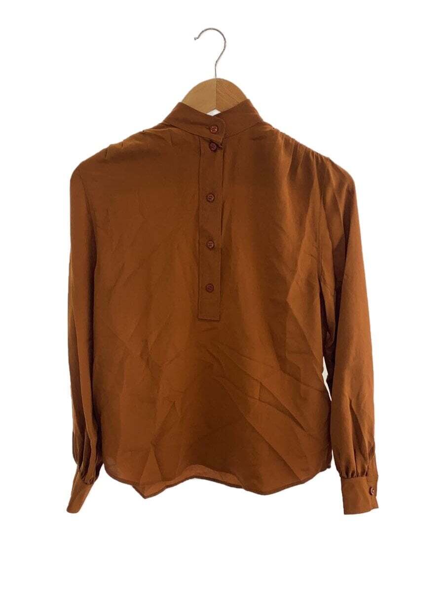 Maglione pullover SAINT LAURENT fascia colletto camicie top marrone 34