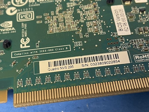 Nvidia Quadro NVS 295 256MB GDDR3 PCI-E x16 Video Card - Picture 6 of 8