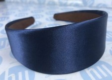 HEADBAND 4.5CM WIDE SATIN NAVY FABRIC ALICE BAND HAIR HEAD *NEW*