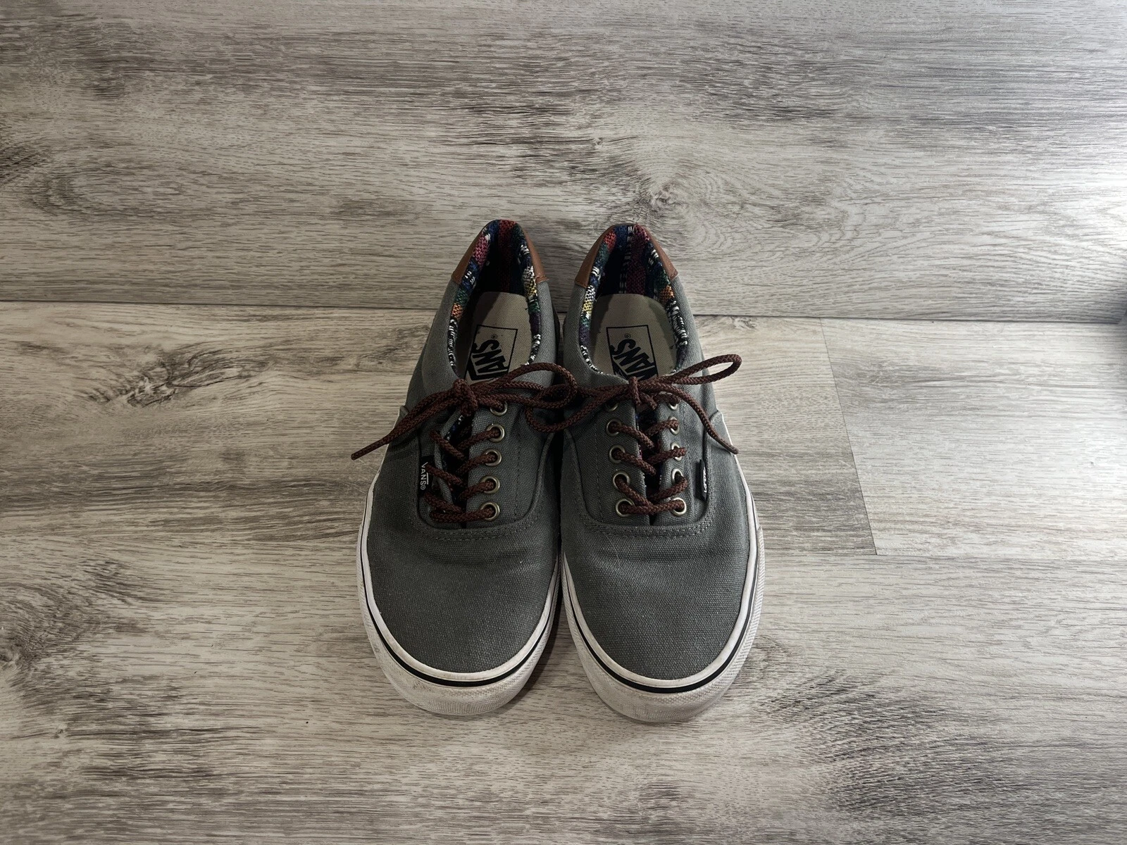 Vans scarpe basse skate tela sneakers grigio uomo taglia 7 5 donna taglia 9 TC9R