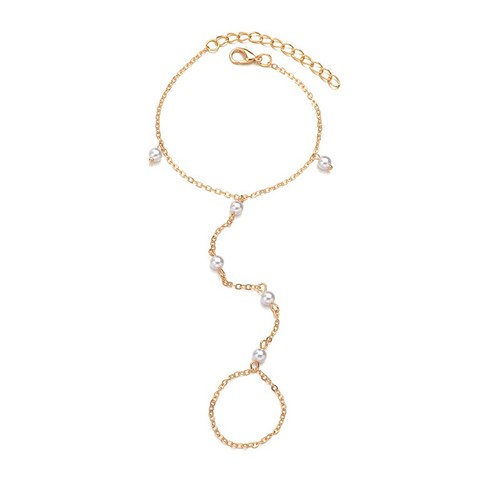 Creative Boho Crystal Tiny Finger Chain Bracelets Simple Connect Finger Brace*k* - Photo 3/19
