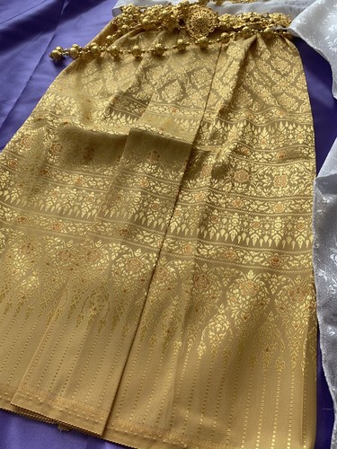 Thai Traditional Khmer Wedding Dress Kids Girl Thai Dance (Age 3-9 yr) - Picture 4 of 13