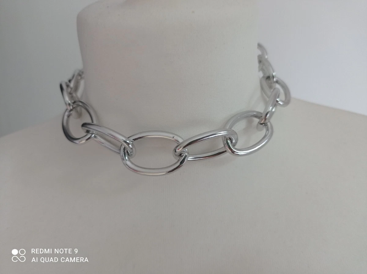 Cool Silver Choker Necklace - Chunky Chain Choker Necklace - $20.00 - Lulus