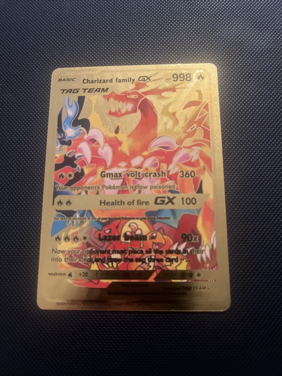 2024 Pokémon Charizard Fan Art Card Family GX Hp 998 Tag Team
