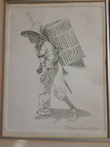 Frederic Remington 1861-1909 Original Hand-Signed Engraving Chicken Seller - Picture 6 of 10