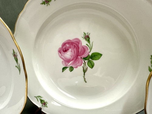 Meissen Rote Rose 6x Speiseteller - Bild 3 von 5