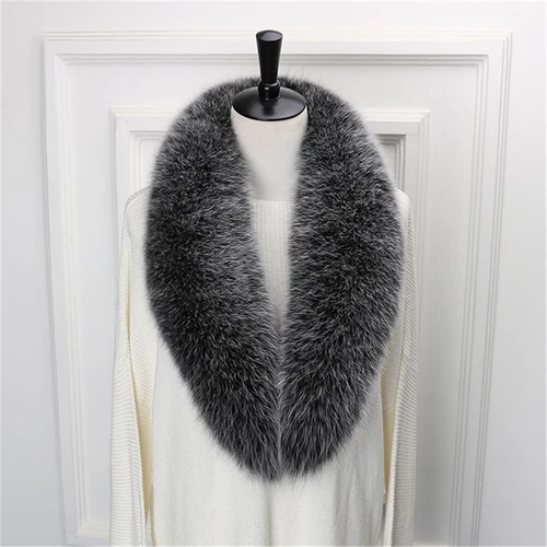 100CM Real Fox Fur Scarf Collar Women Winter Neck Warm Fox Scarves Unisex Shawl - Bild 14 von 47