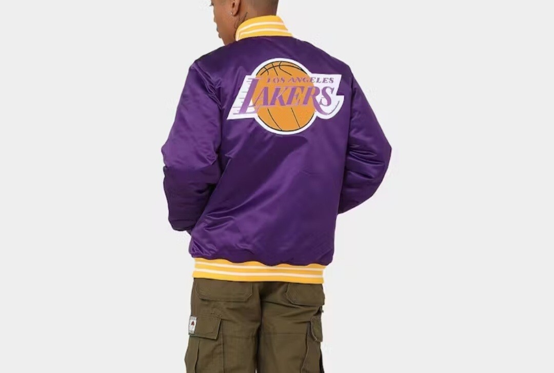 MITCHELL & NESS Logo Los Angeles Lakers Heavyweight Satin Jacket
