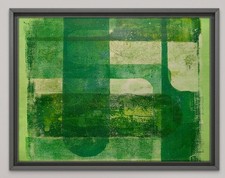 Original Art. Acrylic Paint Monoprint. 11x14 on Art Paper. 'Spatial Fold'