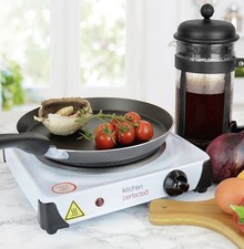 KitchenPerfected 1500W Single Hotplate White BNIB RRP &pound;30