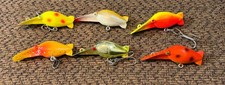 6-Luhr Jensen 30s and 3s Oranges & Hot Yellows USA Made
