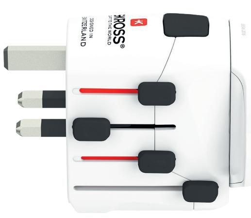Skross Weiss/Schwarz Reiseadapter, Pro - World (7A) - Bild 2
