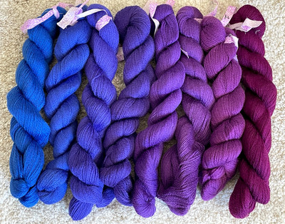 Strickwear Merging Colors Arioso Scarf Hand Dyed Painted Gradiend Lace Yarn Lot